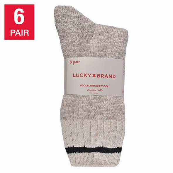 Lucky Ladies Boot Sock , 6-pair