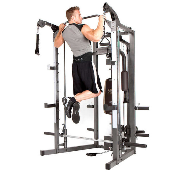 Marcy Combo Smith Cage Machine with Workout Bench and Weight Bar