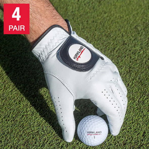 Kirkland Signature Cabretta Leather Golf Gloves 4-pack