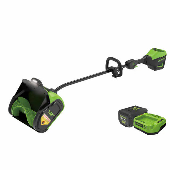 Greenworks 80V 12" Brushless Snow Shovel, 2.0Ah Battery and Charger Included