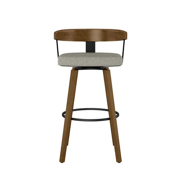 Amisco Cohen Modern Beige and Brown Swivel Counter Stool