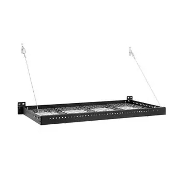 NewAge Products Pro Series 2 ft. × 4 ft. Wall Mounted Steel Shelf in Black, 2-pack