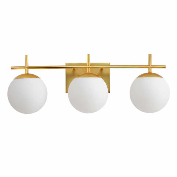 Maxim Lolli 3-Light Satin Brass Vanity Light with LED Bulbs