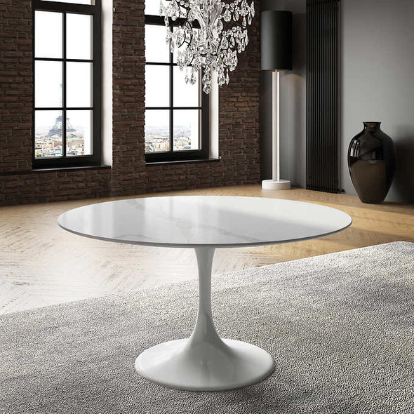 Orchid Round Solid Quartz Table, 111.8 cm (44 in.) Diameter