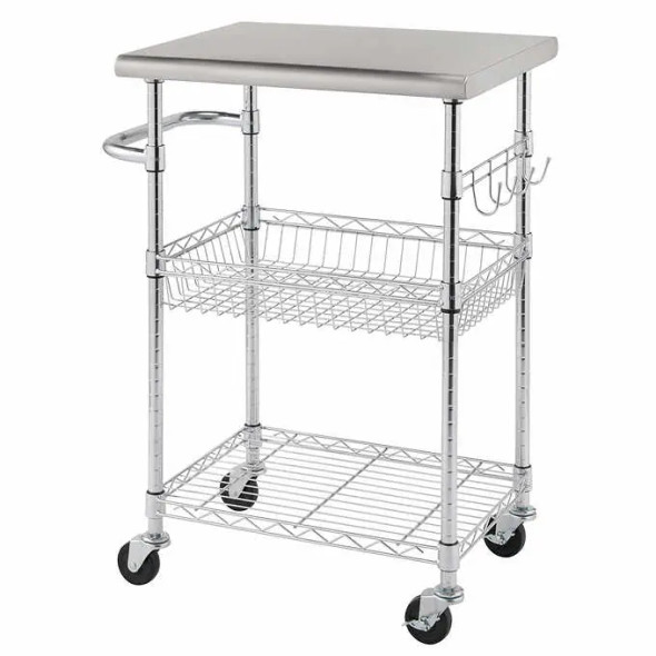 Trinity Stainless Steel Kitchen Cart 60.96cm (24in)