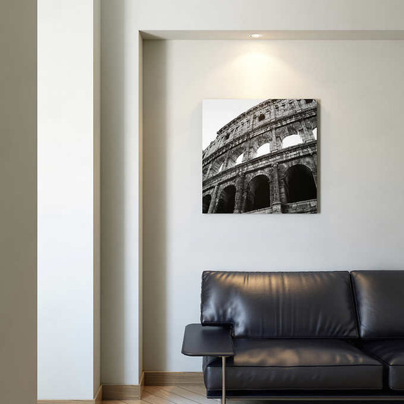 Appollo - Rome 76 cm x 76 cm (30 in. x 30 in.) Black and White Photography on Canvas