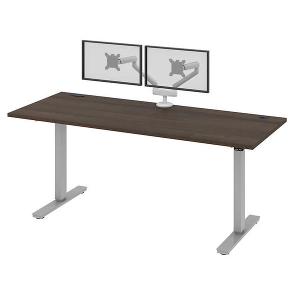 Bestar Upstand 76.2 cm  182.9 cm (30 in.  72 in.) Height-adjustable Desk with Dual Monitor Arm