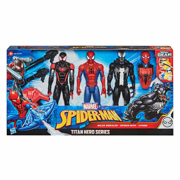 Marvel Spiderman Titan Hero Series Blast Gear 3-Figure Pack