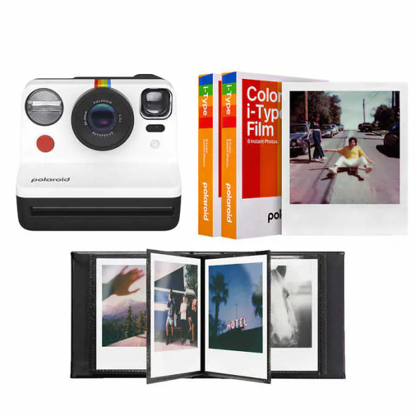 Polaroid Now Generation 2 Instant Camera with Film and Photo Album Bundle
