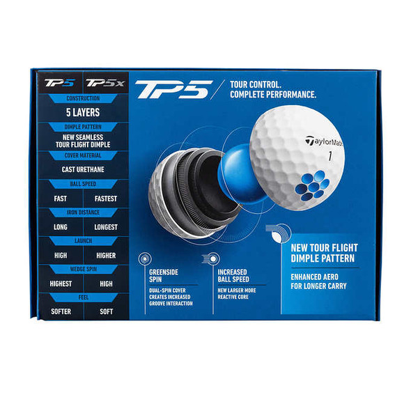 TaylorMade TP5 Golf Ball, 12-pack