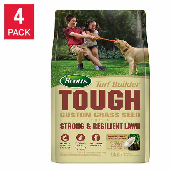 Scotts Turf Builder TOUGH Custom Grass Seed 1.4 kg, 4-pack