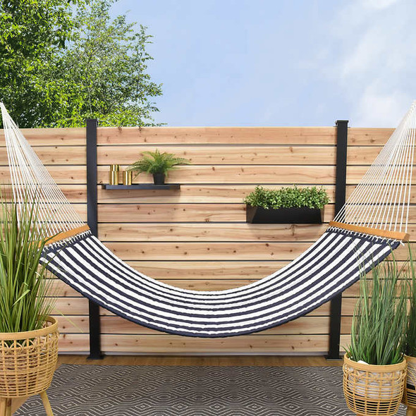 Vivere Sunbrella Quilted Double Hammock with Spreader Bar