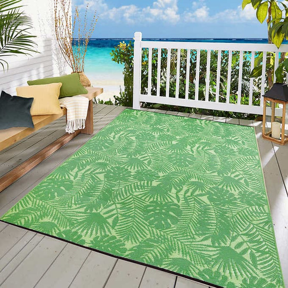 Viana Bahamas Collection Palms Indoor/ Outdoor Reversible Rug