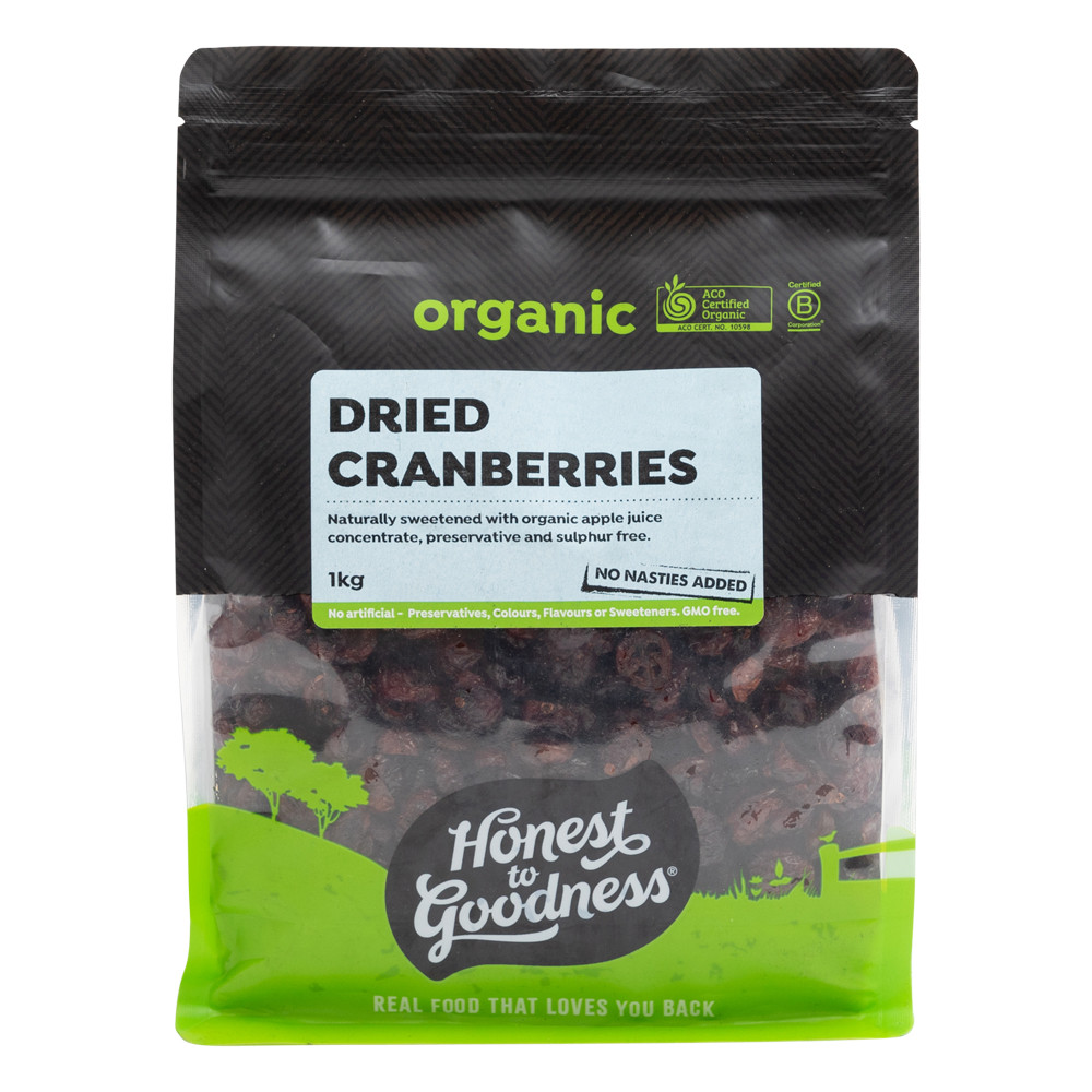 Organic Dried Cranberries 200g Honest to Goodness