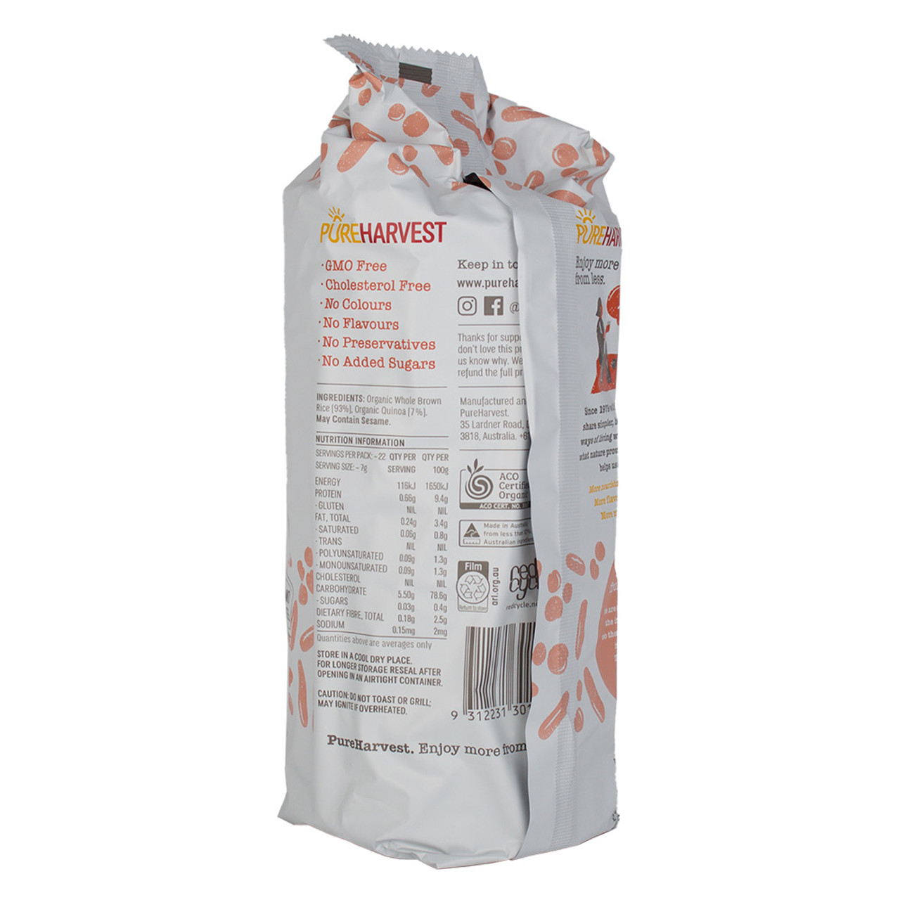 Organic Rice Cakes Thins with Quinoa | Pureharvest