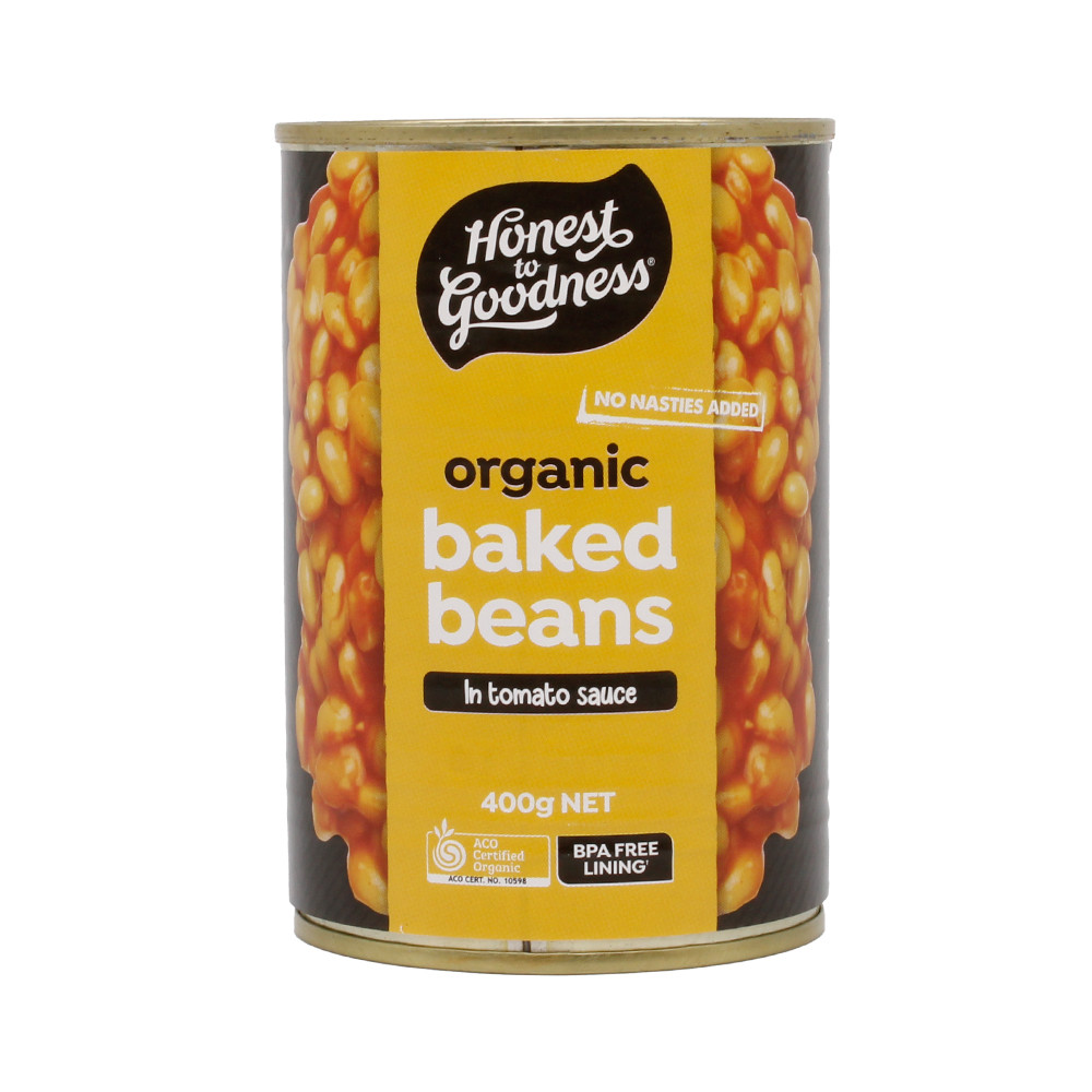Organic Baked Beans in Tomato Sauce 400g| Honest to Goodness
