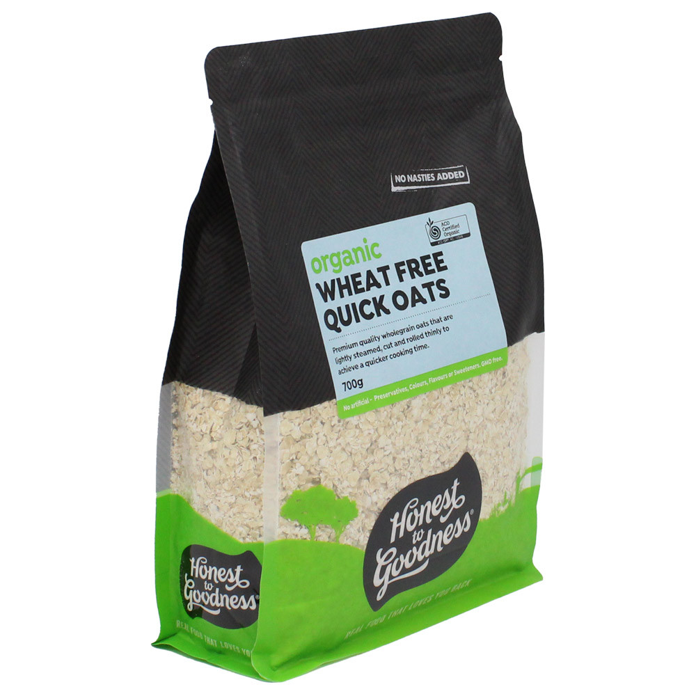 Sussex Wholefoods Organic Quick Cook Oats - Gluten Free 2kg Bag For Porridge & Smoothies
