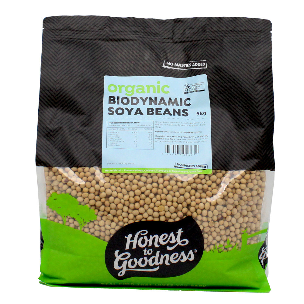 Bulk 5 KG Organic Non-GMO Soybeans - Dried Soya Beans For Tofu & Soy Milk - From Australia