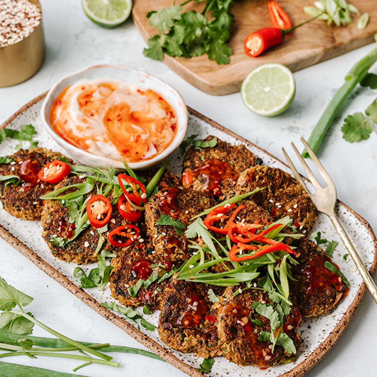 Thai Fish Cakes with Mango Avocado Salsa - The Endless Meal®