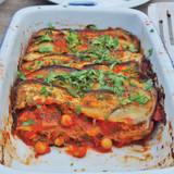 Baked Eggplant with Chickpeas and Green Chilli 2
