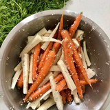 Roasted Parsnips & Carrots with Dukkah & Dill Coconut Dressing 2