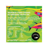F4E Skipjack Tuna Steaks in Org Olive Oil 160g | Honest to Goodness