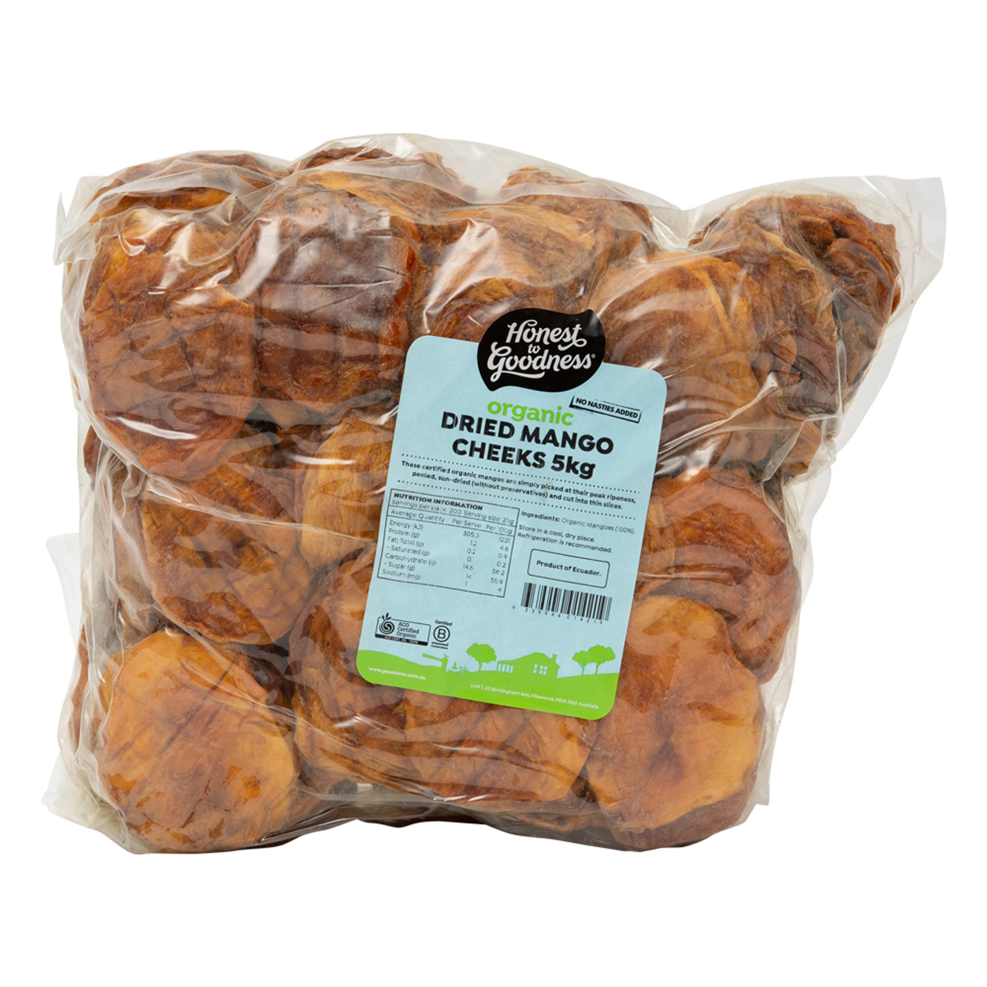 Organic Dried Mango Cheeks 300g Honest to Goodness