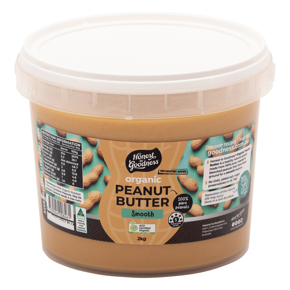Organic Peanut Butter Smooth 375g Honest To Goodness organic-peanut-butter-smooth-375g-honest-to-goodness