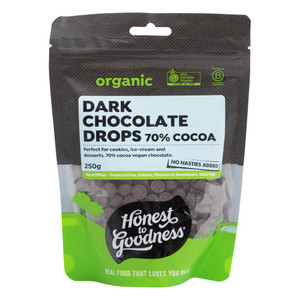 Organic Dark Chocolate Drops 70% Cocoa 250g 1