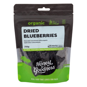 Honest to Goodness Organic Dried Blueberries 250g 1