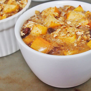 Baked Apple Oat Breakfast Puddings 1