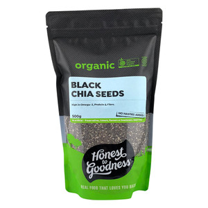 Honest to Goodness Organic Black Chia Seeds 500g 1