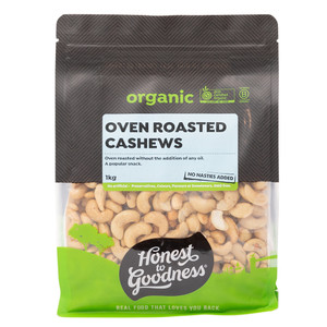 Organic Oven Roasted Cashews 1KG