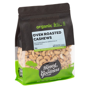 Organic Oven Roasted Cashews 1KG