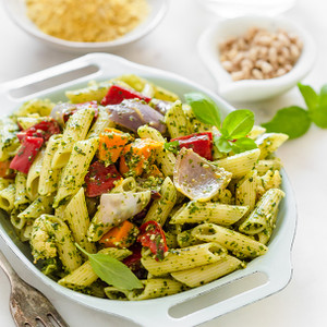 Pesto & Roasted Vegetable Pasta 1