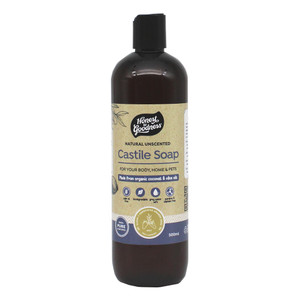 Natural Unscented Castile Soap 500ml - Front
