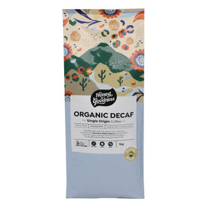 Organic Decaf Single Origin Ground Coffee 1KG - Front | Honest to Goodness