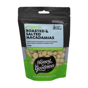 Organic Roasted & Salted Macadamias 200g |  Australian Macadamia Nuts | Honest to Goodness