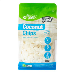 Organic Coconut Chips 200g Front | Honest to Goodness