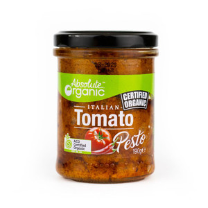 Organic Tomato Pesto190g Front | Honest to Goodness