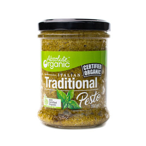 Organic Traditional Pesto 190g Front | Honest to Goodness