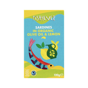 F4E Sardines in Org Olive Oil & Lemon 120g | Honest to Goodness