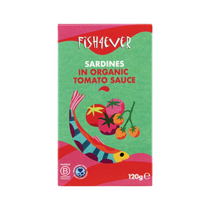 F4E Sardines in Org Tomato Sauce 120g | Honest to Goodness