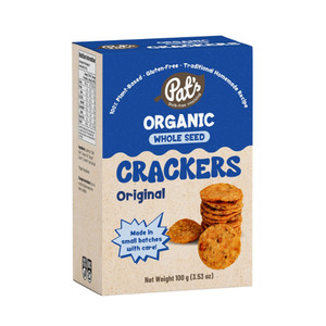 Pats Organic Whole Seed Crackers - Original 100g | Honest to Goodness