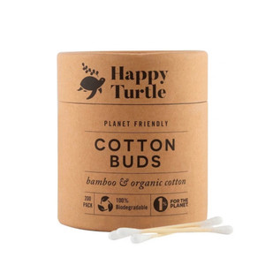Happy Turtle Org Cotton & Bamboo Cotton Buds 200pk | Honest to Goodness