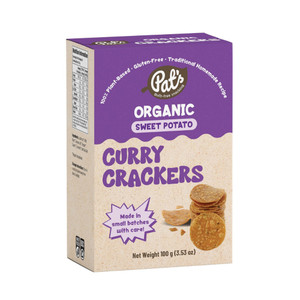 Pats Organic Sweet Potato Curry Crackers 100g | Honest to Goodness