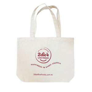 2die4 Live Foods Natural Canvas Tote Bag
