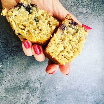 Coconut & Blueberry Oat Muffins