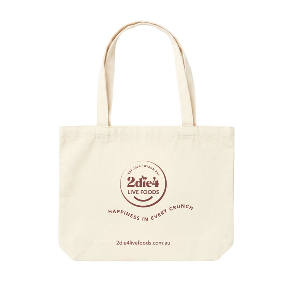 2die4 Live Foods Natural Canvas Tote Bag
