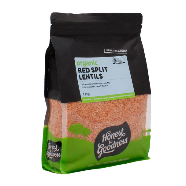 Organic Red Split Lentils 1.2KG | Honest to Goodness